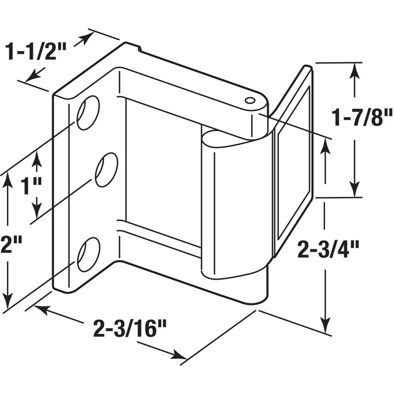 Hotel Door Blocker/Door Stop in Nickel (Single Pack), Nickel