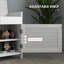 Banc à chaussures HOMcom, rangement pour vestibule moderne avec compartiments cachés Portes à obturateur, 35,4 po, blanc neige | Blanc | Panneau de fibres à densité moyenne