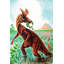 « lambeosaurus », reproduction de peinture à l’acrylique sur toile tendue