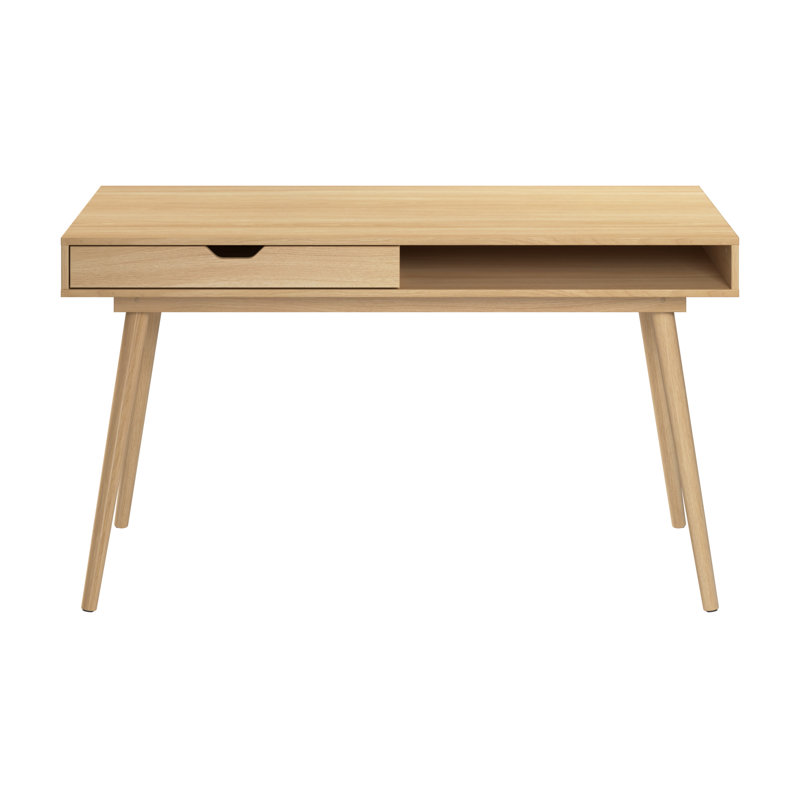 Katia Writing Desk, 30" H x 53.98" W x 23.62" D, Natural Oak