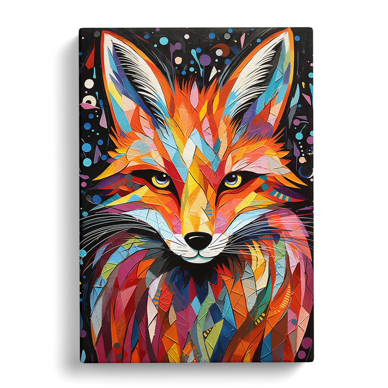 Fox Abstract No.2 - Wrapped Canvas, 76cm H x 50cm W x 3cm D
