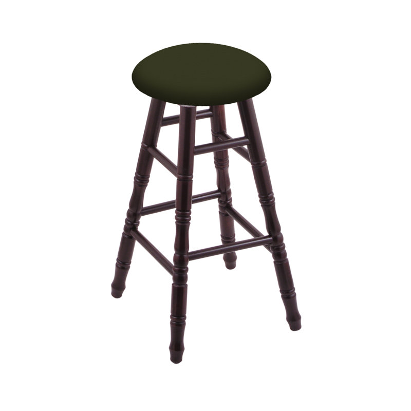 Swivel Upholsetered 36" Bar Stool, Dark Cherry Maple, Canter Pine, Counter Stool (24” Seat Height)