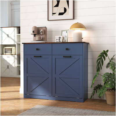 Armoire poubelle double inclinable Farmhouse Blue