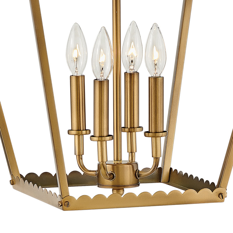 Gazala 4 - Light Lantern Pendant, Heritage Brass