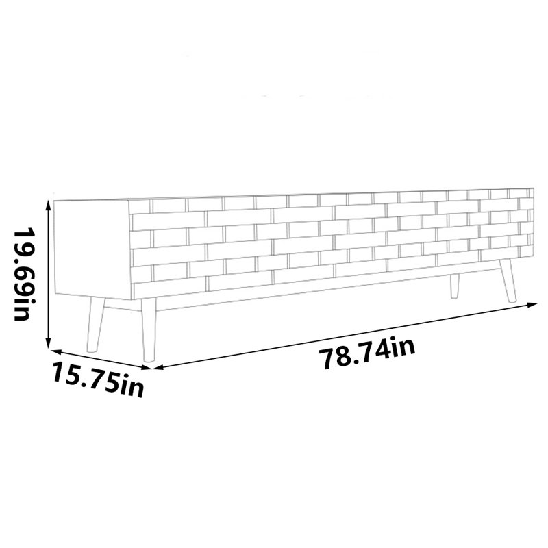 Meuble télé léger et luxueux, 78.74"