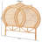 Bali & Pari Nerita Rattan Headboard - Handwoven Wicker Headboard Panel With Double Circle Design, Light Honey, Lightweight Coastal Bedroom Décor, Queen Size