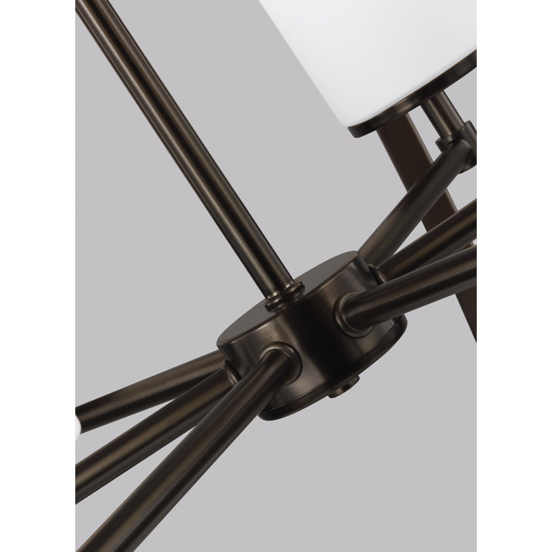 Alturas Nine Light Chandelier from Generation Lighting , Satin Bronze, No