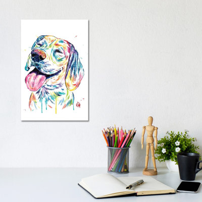 Loveable Beagle by Lisa Whitehouse - Wrapped Canvas Print