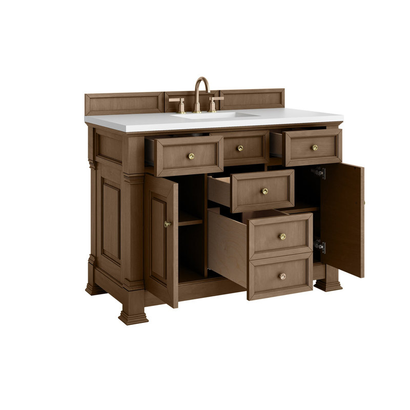 Brookfield 47.75'' W Single Bathroom Vanity Base, Pecan