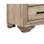 Table de chevet 2 chambres en stratifié à dommages de style rustique avec poignées en métal