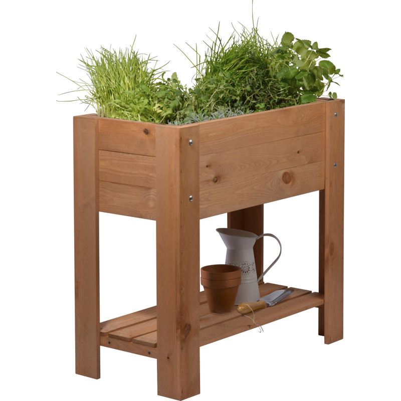 Handmade Wood Elevated Planter
