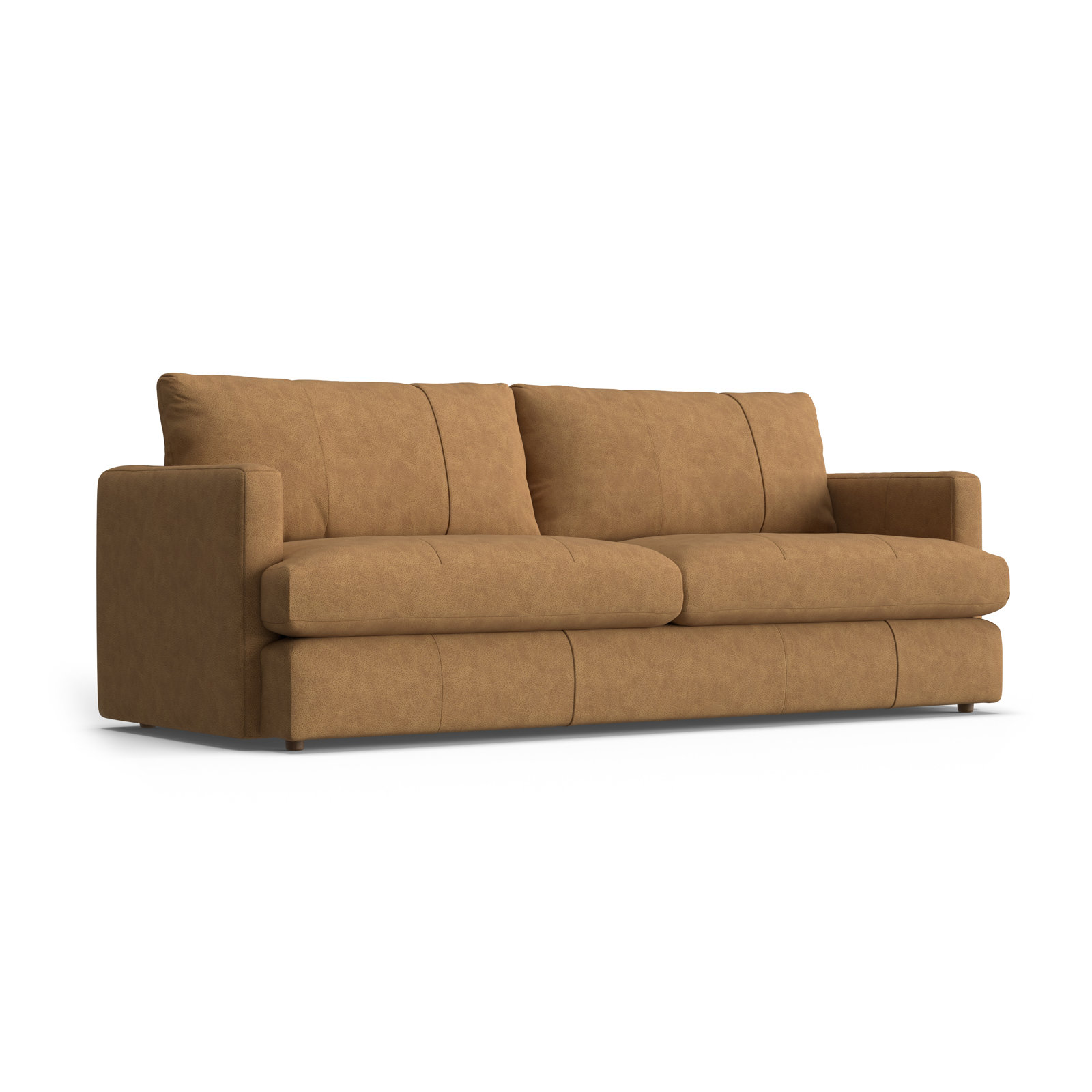 Fletcher 94" Sofa, Umber Genuine Leather