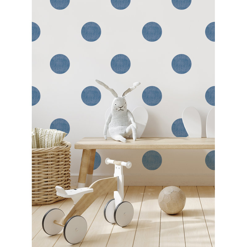 Adhésif décoratif pois texturés, Bleu marine