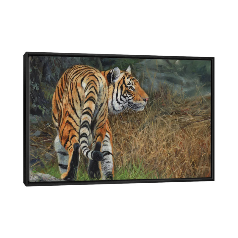 « indo chinois tiger », reproduction d’impression sur toile, H 18 po x l 26 po x P 1,5 po, Toile avec cadre noir