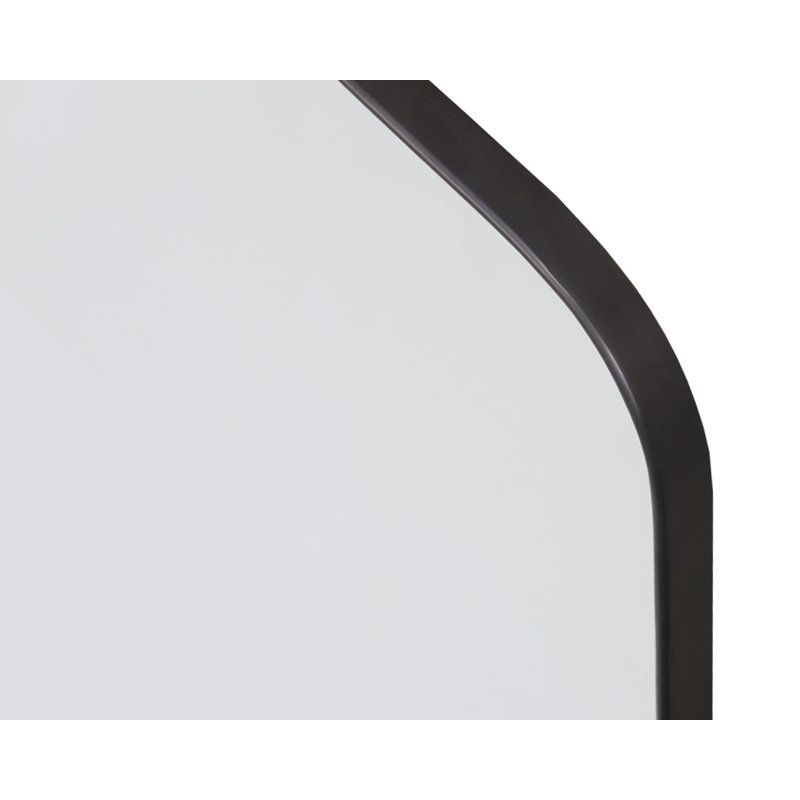 Calabasas Flat Metal Mirror, Black, 40" x 36"