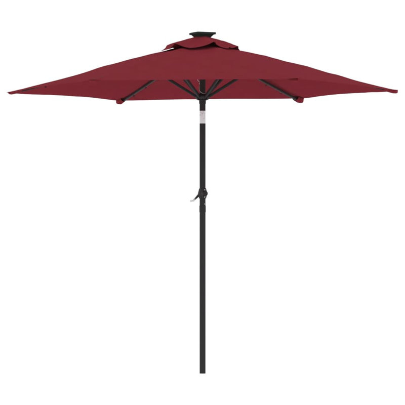 Beach Parasol, 212cm H x 225cm W x 225cm D, Bordeaux red