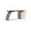 Bureau à 3 tiroirs brun noisette + beige massif massif + bois manufacturé