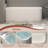 59'' Left Drain Soaking Tub Acrylic Corner Bathtub with Overflow & Pop-up Drain