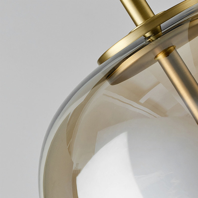 Luminaire suspendu 1 lumière DEL en verre