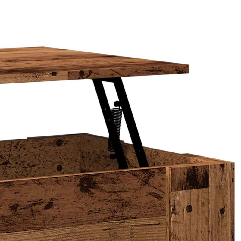 Andrewjames Manufactured Wood Frame Single Coffee Table with Storage, Brown Oak, 16.1" H x 31.1" W x 19.3" D