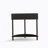 Unique Half Moon Design End Table With Sliding Rattan Door,Elegant Semi-Circle Entryway