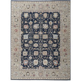 Hand-Knotted High-Quality Black and Gold Area Rug