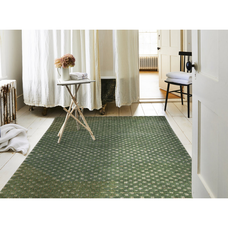 Bovina Hand Loomed Area Rug in Green