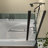 34 in. W x 58 in. H Frameless Tub Door with Clear Glass