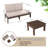 Modern Patio Sofas, 3 Piece HDPE Sectional Set with Cushions for Backyard