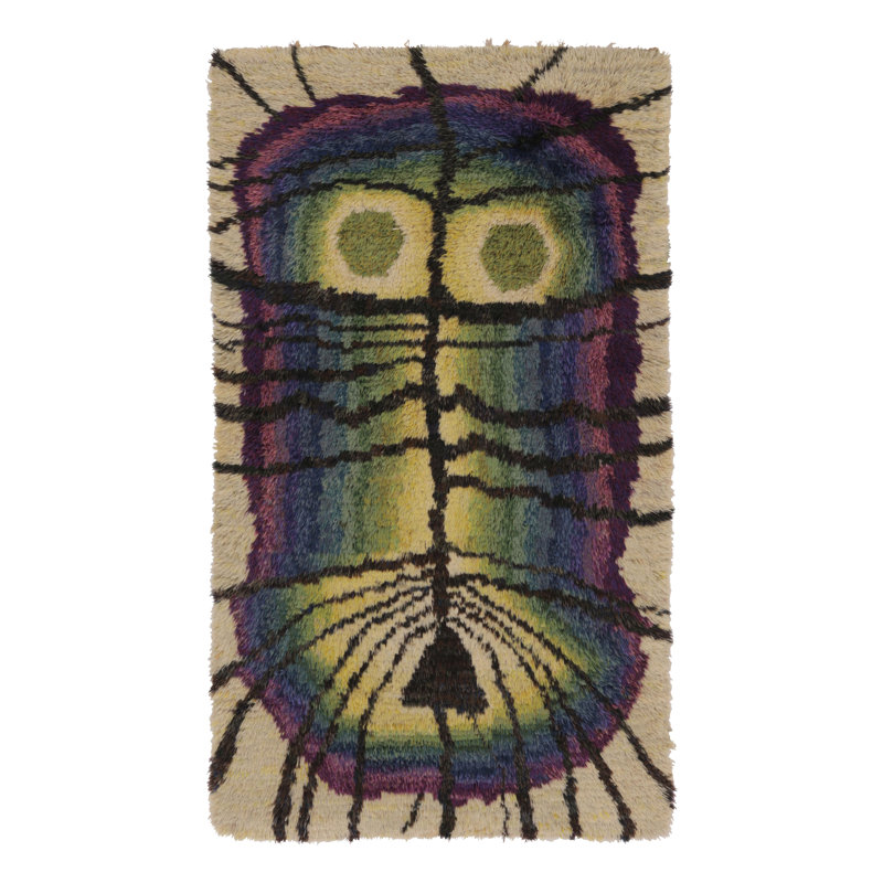 Scandinavian One-of-a-Kind 3'9x6'7 Hand Knotted Area Rug