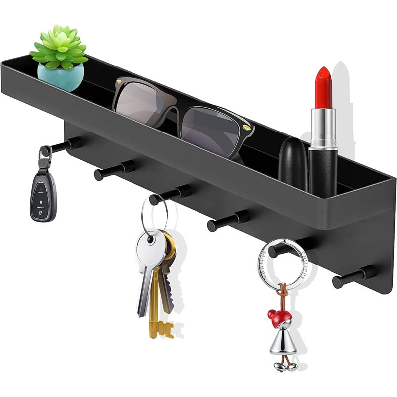 Gloriann Metal Wall Organizer, Black