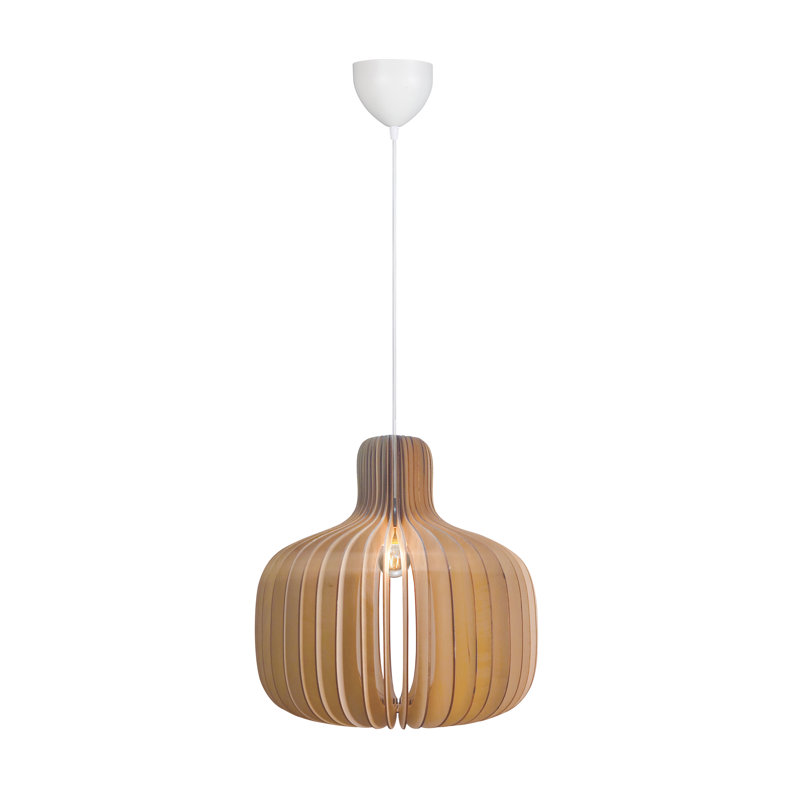 1 - Light Satin Pendant, Brown, White