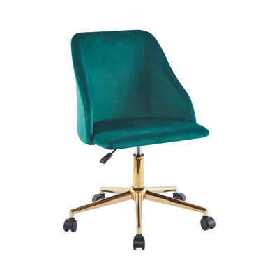 Chaise de bureau en velours Auman