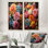 «Beautiful Pastel Zinnias Blooms I», ensemble de 2 reproductions d'art mural
