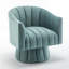 Fauteuil demi-tonneau pivotant en velours capitonné l 28 po Murrow-1559473786