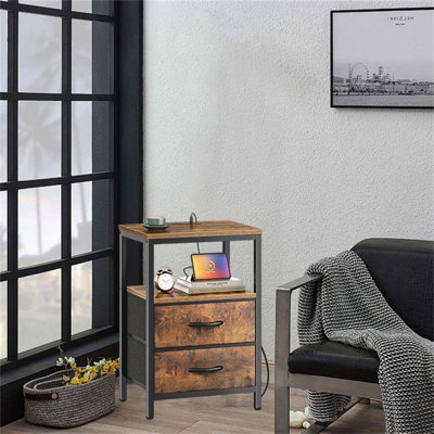 Table de chevet avec tiroirs Charging