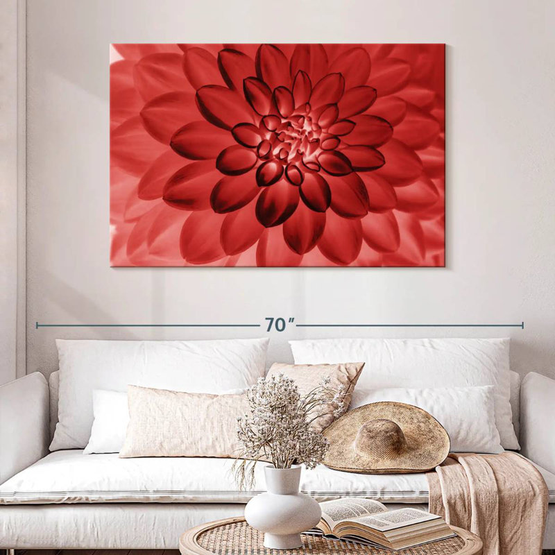 Dahlia rouge translucide