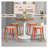Dantoni Modern Square Stackable Plastic Stool – Indoor & Outdoor Seating, Portable Backless Chair, Patio, Kitchen, Garden, or Event Dining Stool-863585140