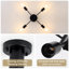 Plafonnier semi-encastré à 4 lumières de style sphérique Spoutnik à intensité variable de 17,5 po Bennefield-497650043