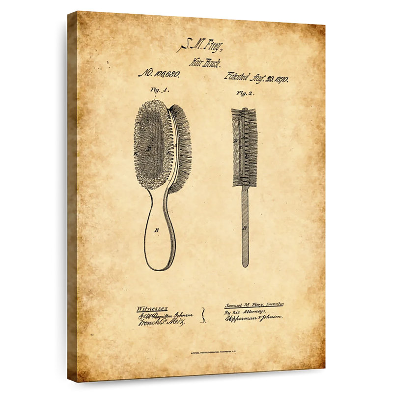 Brosse à cheveux Kynaat rétro, H 12 po x l 8 po