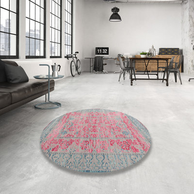 Tapis oriental bleu / rose en laine