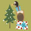 « happy owlidays vi », reproduction d’impression sur toile tendue-27889432-72512738-72512743