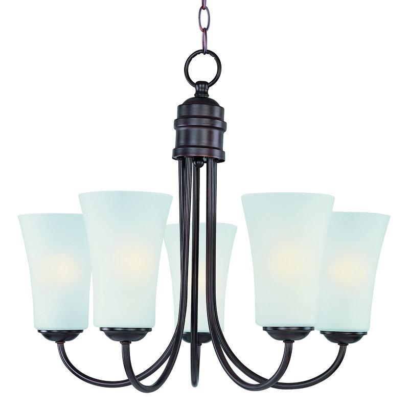 Ashunta 5 - Light Dimmable Classic / Traditional Chandelier, Oil Rubbed Bronze