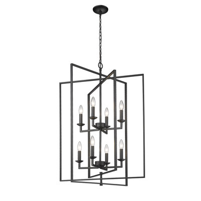  Luminaire suspendu carré 8 lumières