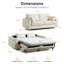 Grand canapé-lit escamotable avec matelas à mémoire de forme à chargement rapide USB, causeuse convertible 2-en-1 confortable-441826283