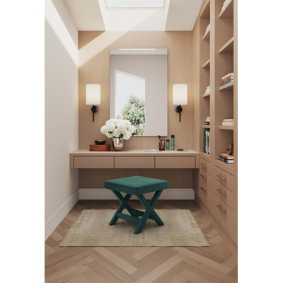 Banc d'appoint en velours Abigail