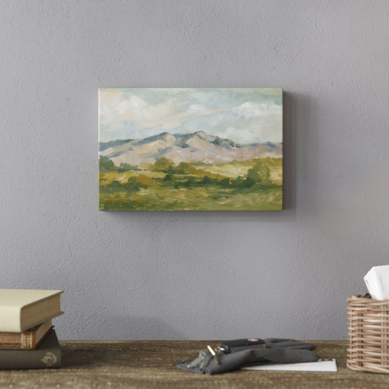 Impasto Landscape I by Ethan Harper - Painting Print, 20cm H x 30cm W, Wrapped Canvas
