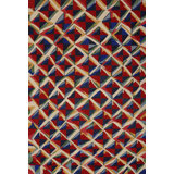 Geometric Area Rug in Red/Blue
