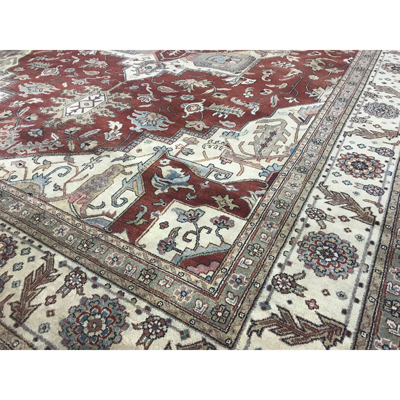 Antique Serapi One-of-a-Kind 10' X 14' Wool Area Rug in