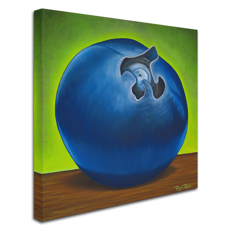 Sarnia 'Blueberry Pi' Print on Wrapped Canvas, 14" H x 14" W